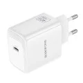 Зарядно устройство Borofone Fuente (BN33) - USB-C порт, PD 40W, EU щепсел, GaN технология - Бял