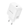 Зарядно устройство Borofone Fuente (BN33) - USB-C порт, PD 40W, EU щепсел, GaN технология - Бял