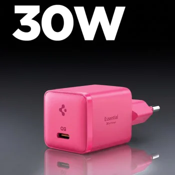 Зарядно устройство Spigen Wall Charger Arcstation Essential EE301EU - Type-C, PD30W - Розово