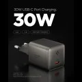 Зарядно устройство Spigen Wall Charger Essential EE301EU - Type-C, Fast Charging, 30W - Сиво (Gunmetal)