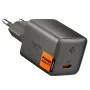 Зарядно устройство Spigen Wall Charger Essential EE301EU - Type-C, Fast Charging, 30W - Сиво (Gunmetal)