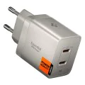 Зарядно устройство Spigen Wall Charger Essential EE472EU - 2x Type-C, Fast Charging, 47W - Естествен титан