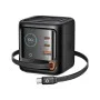 Зарядно устройство за кола Mcdodo Charger FreeGo Series (CH-1391) - с прибиращ се USB-C кабел, 2x USB-C + 1x USB-A, 100W, GaN, дигитален дисплей - Черен