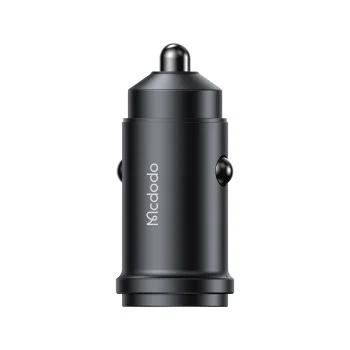 Зарядно устройство за кола Mcdodo Obsidian Series (CC-7495) - с включен Type-C към Lightning кабел, PD45W, Smart IC, мини размер, 1.2m - Черен