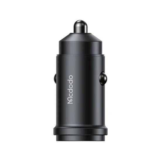 Зарядно устройство за кола Mcdodo Obsidian Series (CC-7495) - с включен Type-C към Lightning кабел, PD45W, Smart IC, мини размер, 1.2m - Черен