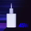 Зарядно устройство за мрежа 3mk Wall Charger Hyper - 2x Type-C, GaN технология, PD 45W - Бял