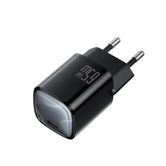 Зарядно устройство за мрежа Mcdodo Wall Charger Nano Series (CH-8262) - с включен Type-C кабел, USB-C порт, 65W, GaN технология, 1.2m - Черен