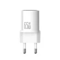 Зарядно устройство за мрежа Mcdodo Wall Charger Nano Series (CH-8263) - с включен Type-C кабел, USB-C порт, 65W, GaN технология, 1.2m - Бял