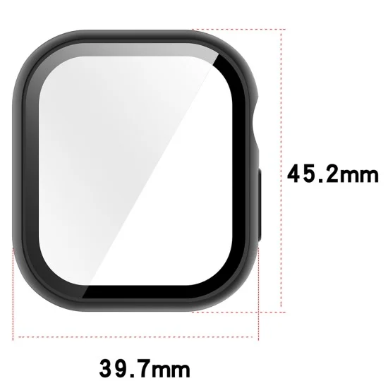 Защитен кейс с протектор за дисплей за Apple Watch 12 42mm Defense360 Pro - Techsuit - Черен