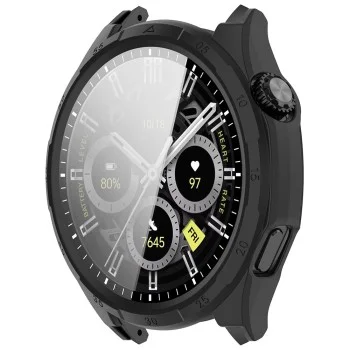 Защитен кейс с протектор за дисплей за Honor Watch 6 Defense360 Pro - Techsuit - Черен