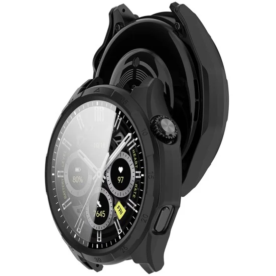 Защитен кейс с протектор за дисплей за Honor Watch 6 Defense360 Pro - Techsuit - Черен