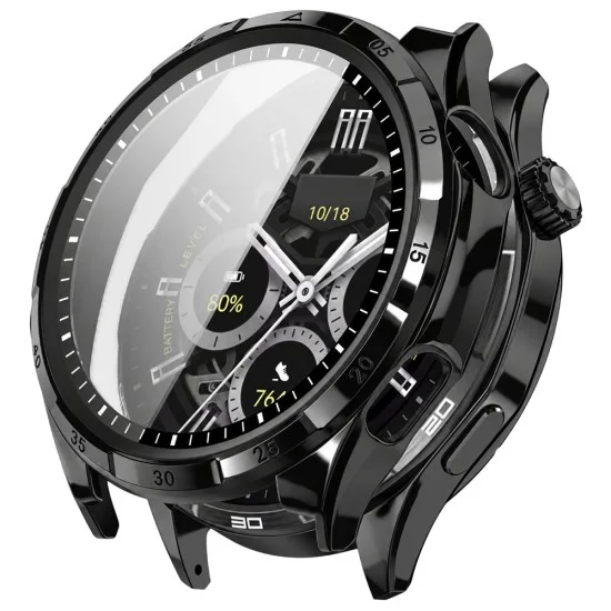 Защитен кейс с протектор за дисплей за Honor Watch 6 Defense360 Pro - Techsuit - Черен