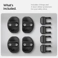 Защитни капачета за брави Spigen (4 бр.) Door Lock Cover (ACP07123) - за Tesla Model 3/Y, с 4 панти, подсилен дизайн, устойчиви на атмосферни условия - Черен