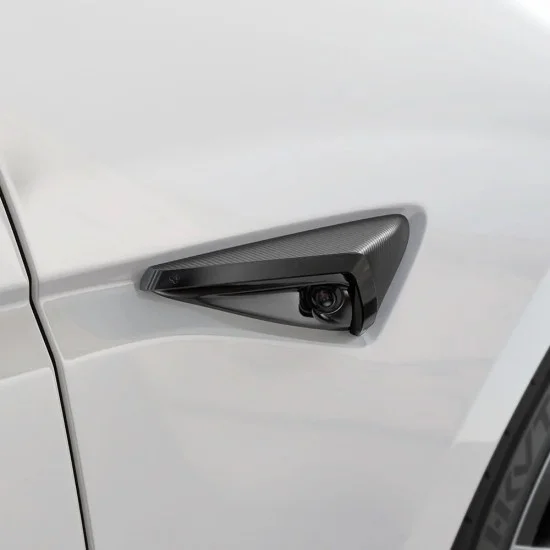 Защитни капачета за камери Spigen (2 бр.) Front Fender Camera Cover (ACP07124) - за Tesla Model 3 Highland / Y Juniper, водоустойчиви, карбонов ефект - Черен