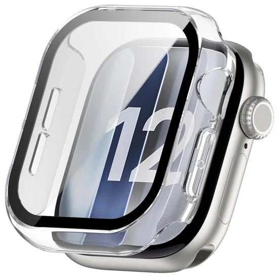 Защитен кейс с протектор за дисплей за Apple Watch 12 42mm Defense360 Pro - Techsuit - Прозрачен