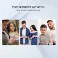 Извит стъклен протектор за iPhone 18 Pro - Anti-Peep AR Privacy 3D Curved Glass - Blueo - Черен