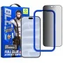 Извит стъклен протектор за iPhone 18 Pro - Anti-Peep AR Privacy 3D Curved Glass - Blueo - Черен