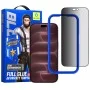 Извит стъклен протектор за iPhone 18 Pro Max - Anti-Peep AR Privacy 3D Curved Glass - Blueo - Черен
