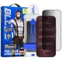 Извит стъклен протектор за iPhone 18 Pro Max - Anti-Peep AR Privacy 3D Curved Glass with Applicator Pro - Blueo - Черен