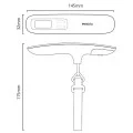 Yesido - Luggage Scale (MG41) - with LCD Display, 50kg Capacity, 3 Units (kg/lb/oz), Durable Strap, T-Type, CR2032 - Gray