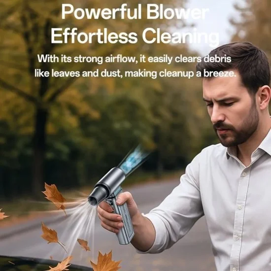 Yesido - Turbo Fan Blower (YF19) - 130000RPM, Brushless Motor, 100-Speed Control, 4000mAh, Digital Display - Gray