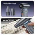 Yesido - Turbo Fan Blower (YF19) - 130000RPM, Brushless Motor, 100-Speed Control, 4000mAh, Digital Display - Gray